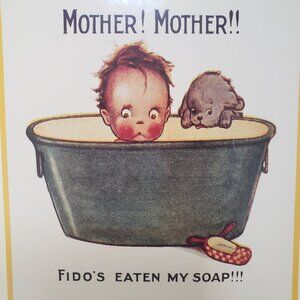 1990's Robert Opie Collection "Mother! Mother!!" Vinolia Soap Advert 9.5"x12"